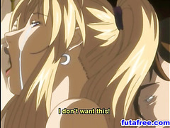 Futagirl and hentai babe fucking with no mercy
