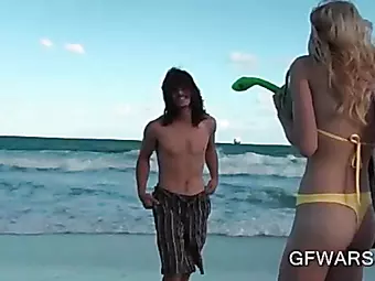 Lovely teen picked up for sex at the beach