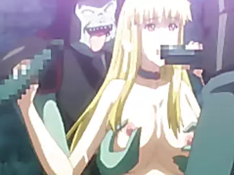 Blonde hentai with bigboobs groupfucked by monsters