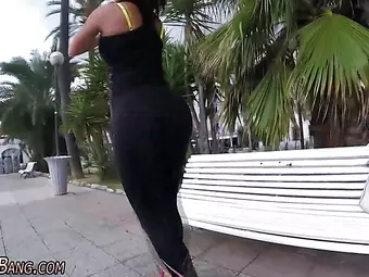 Babe ass fucked in public