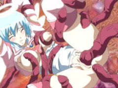 Cute hentai coed drilled all hole by tentacles