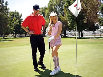 Teen Karla Kush fucks with golf instructor