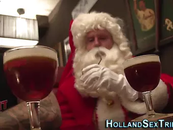 Dutch hooker fucks santa