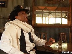 Rikki Six riding a big cock in this XXX Western Parody
