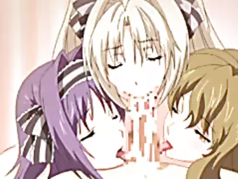 Hentai maids sharing a stiff dick