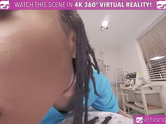 VRBangers.com - Hot Ebony Nurse fucking a Coma patient