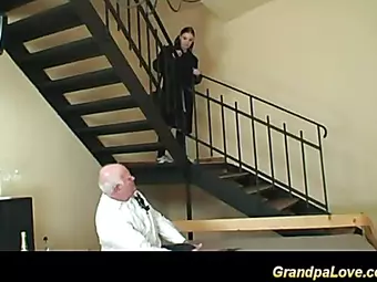 Old man fucks young chick