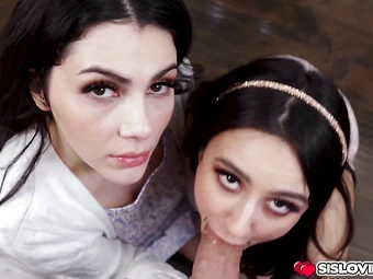 Stepbrother touching Valentina Nappi and Eliza Ibarra nice asses