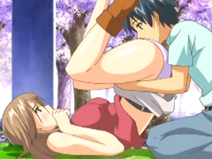 Busty hentai gets licked her wetpussy and blowjob
