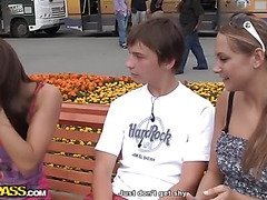 Real outdoor sex with a lovelorn guy scene 1