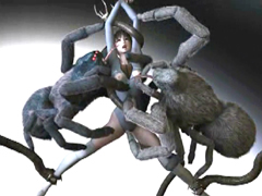 3d anime caught and brutally fucked by spider monsters