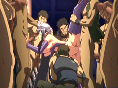 Hentai Queen with bigboobs brutally gangbang by bandits