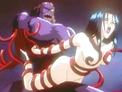 Anime caught and brutally hard fucked monster tentacles