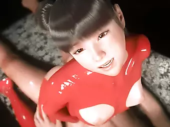Hentai 3d babe in latex suit