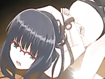 Bondage Japanese hentai vibrating her pussy