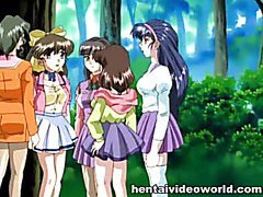 Rough park orgy for animated teen girl