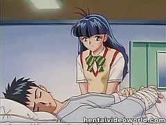 Nurse seduces patient into hentai fuck